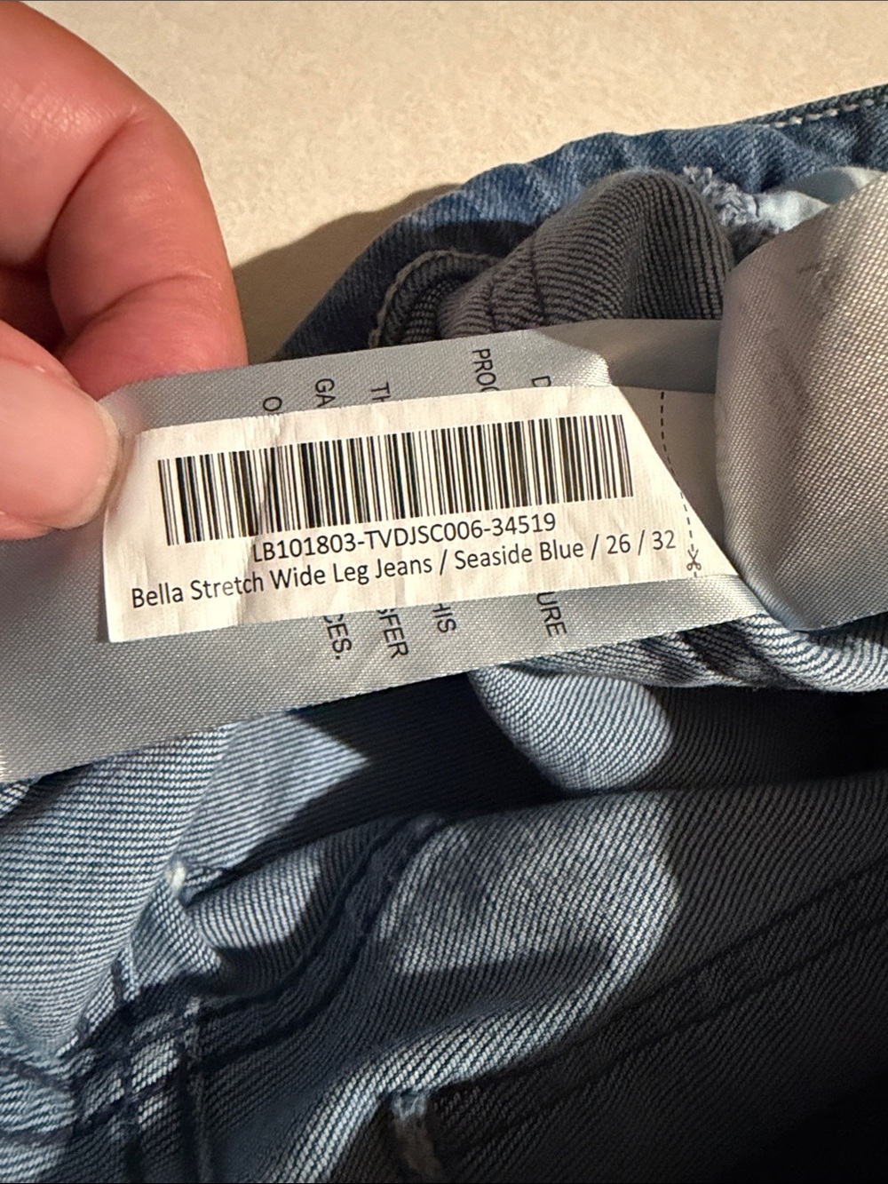Quince Bella Stretch Wide Leg Blue Jeans. Seaside Blue. Women’s 26x32” inseam - Picture 6 of 8